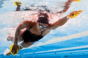 Finis Floating Agility Paddles in Action